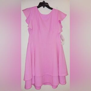 Gorgeous New Unworn With Tags Pink Ruffled Spring Dress